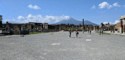 Pompeii's Forum with Vesuvius in the distance